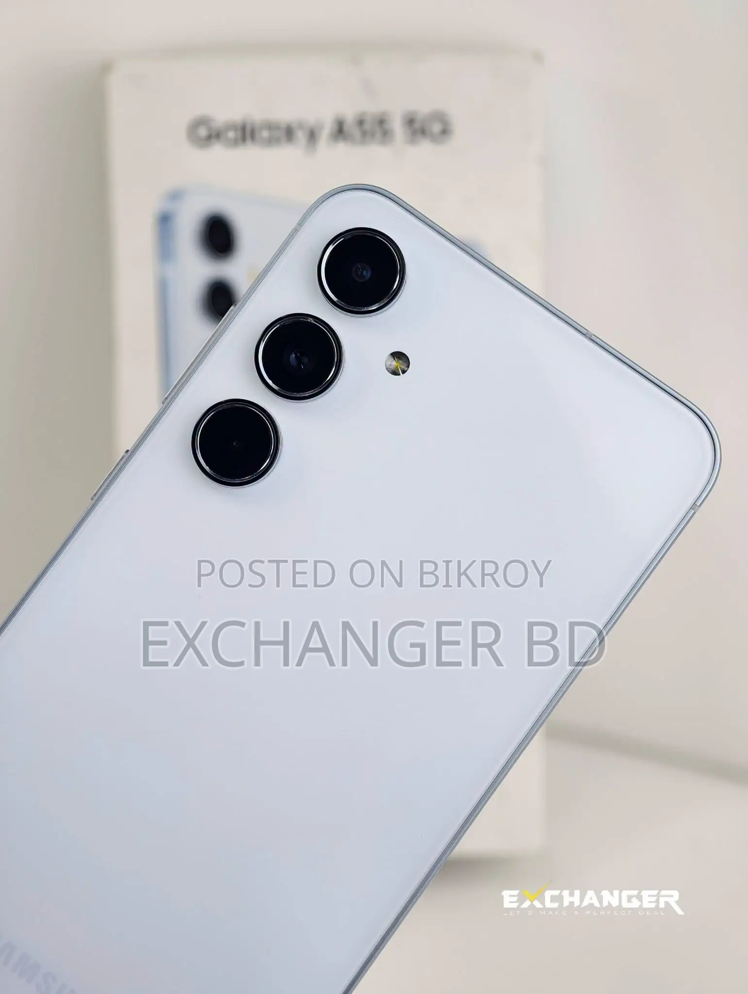 নতুন স্যামসাং গ্যালাক্সি এ৫৫ ২৫৬ জিবি সিলভার