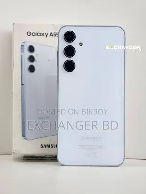 নতুন স্যামসাং গ্যালাক্সি এ৫৫ ২৫৬ জিবি সিলভার