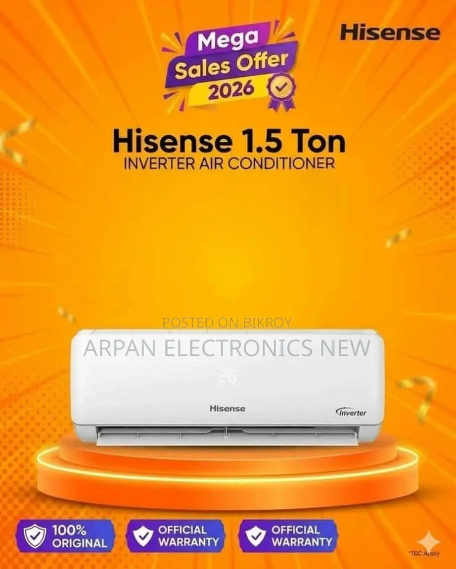 Hisense Inverter 1.5 Ton AC 12 Years Official Warranty