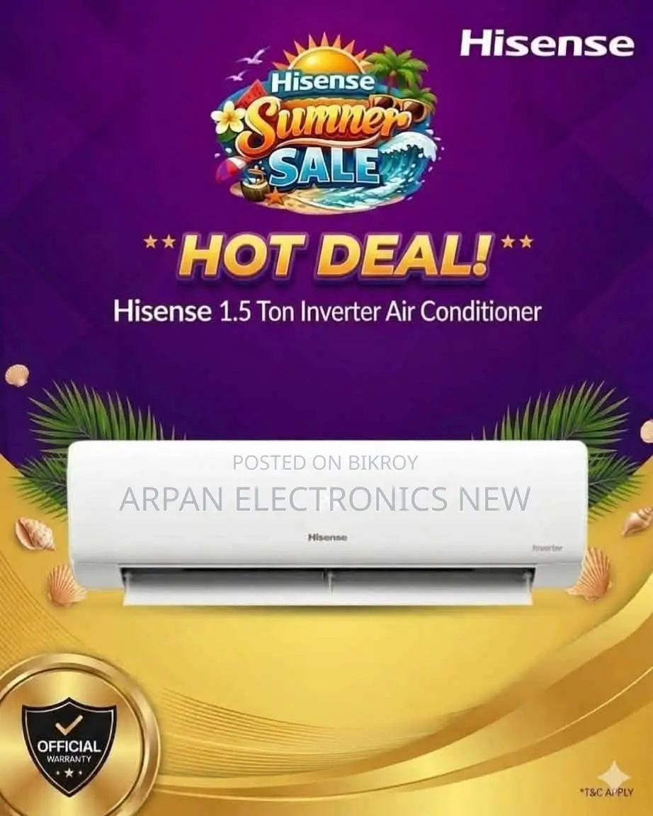 Hisense Inverter 1.5 Ton AC Color: White