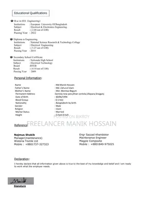 Engineering & Architecture CV