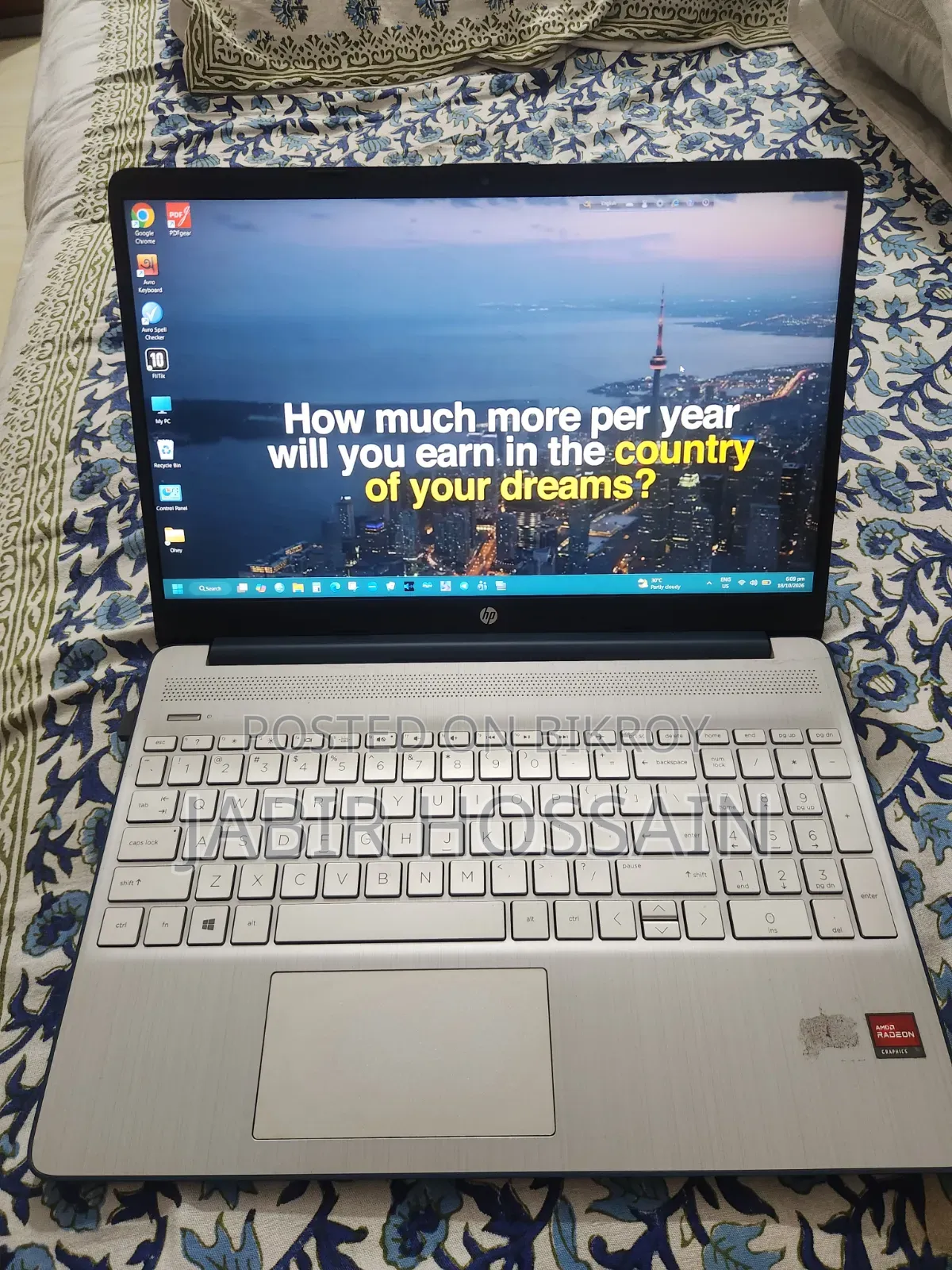 Laptop HP 15s 8GB AMD Ryzen 5 HDD+SSD 256GB