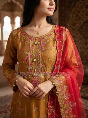 Embroidery Party Readymade Three Piece