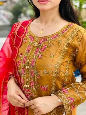 Embroidery Party Readymade Three Piece