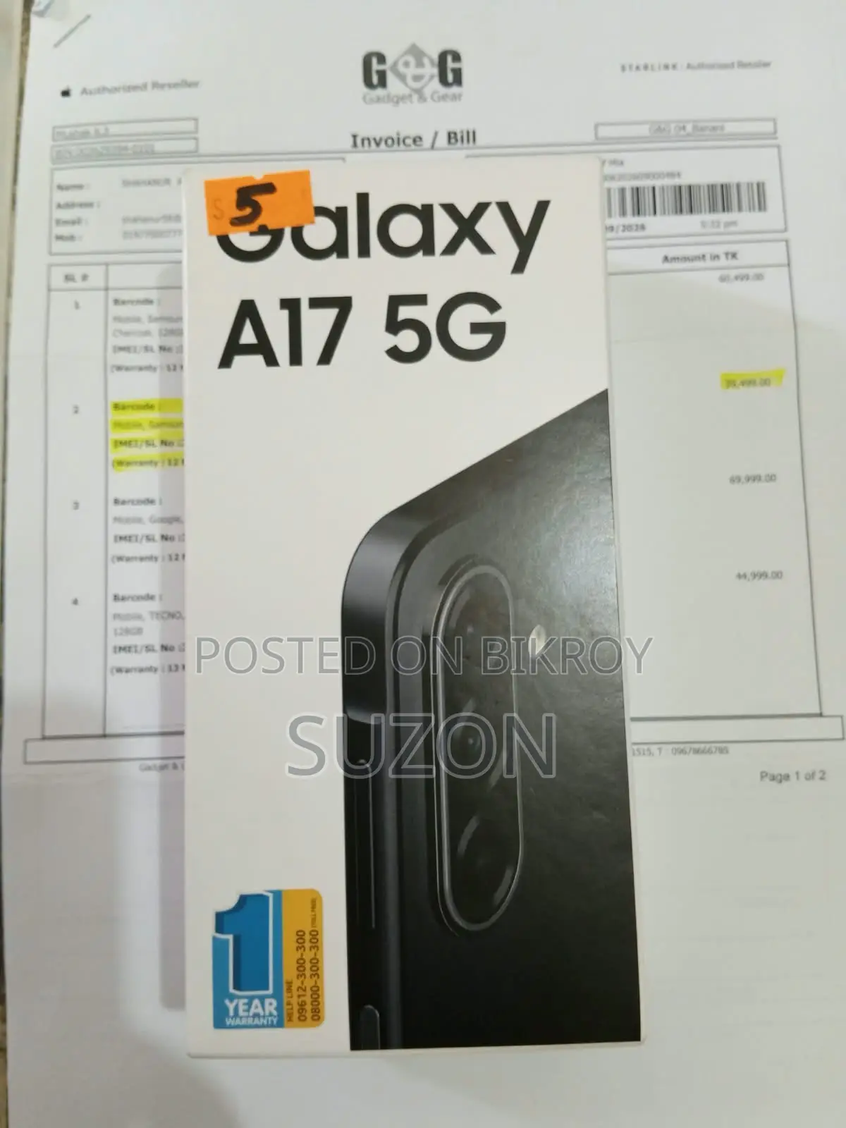 New Samsung Galaxy A17 5G 128 GB Black