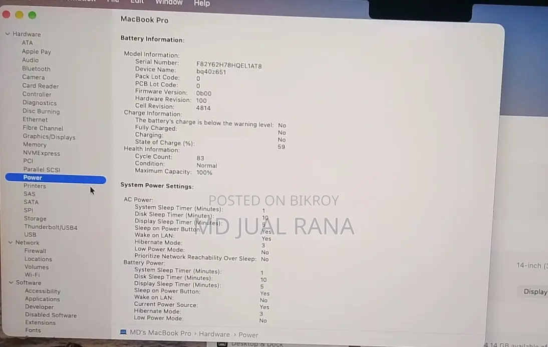 Laptop Apple MacBook Pro 2021 M1 16GB Apple M1 Pro SSD 512GB