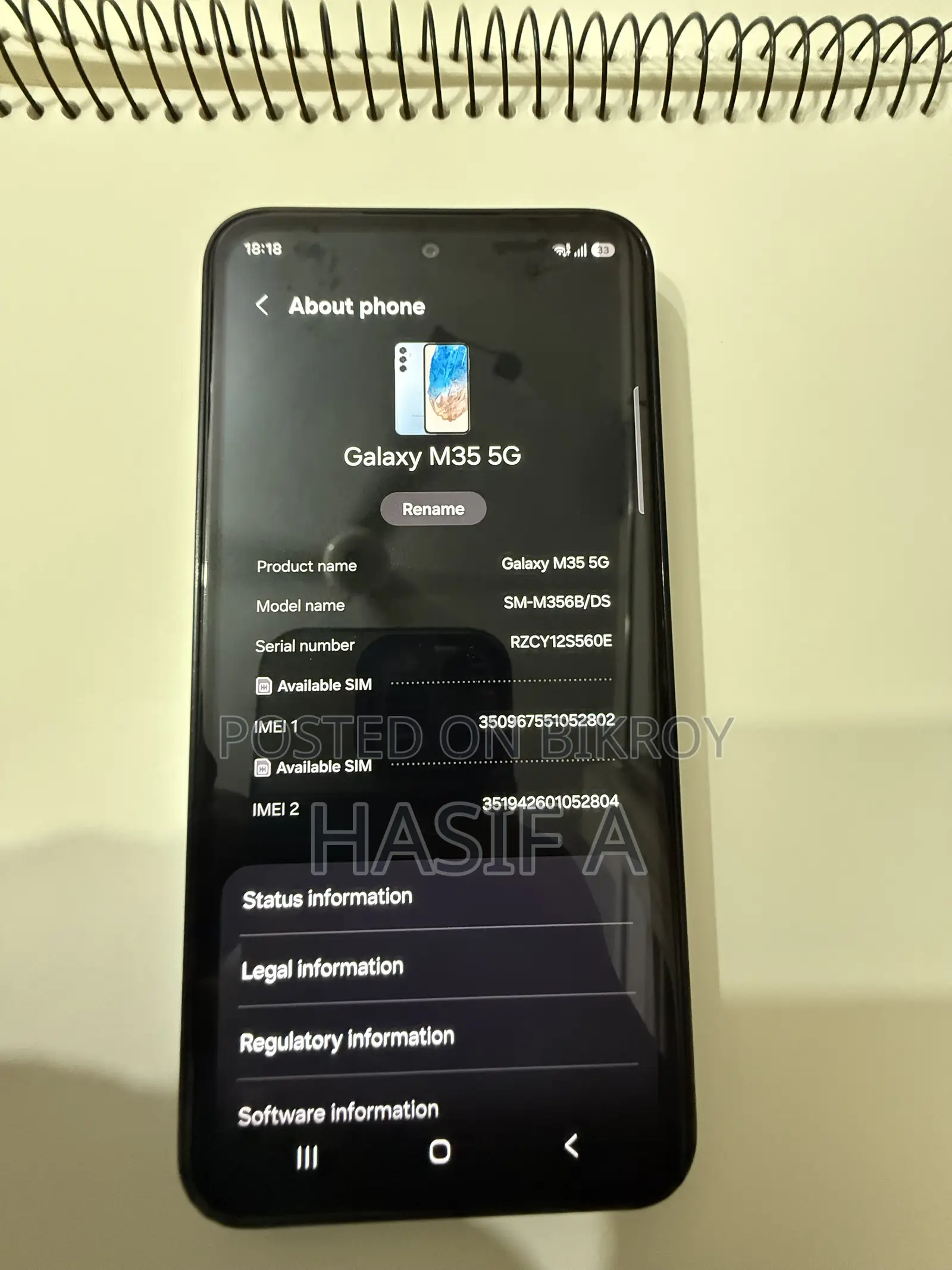 Samsung Galaxy M35 256 GB Blue