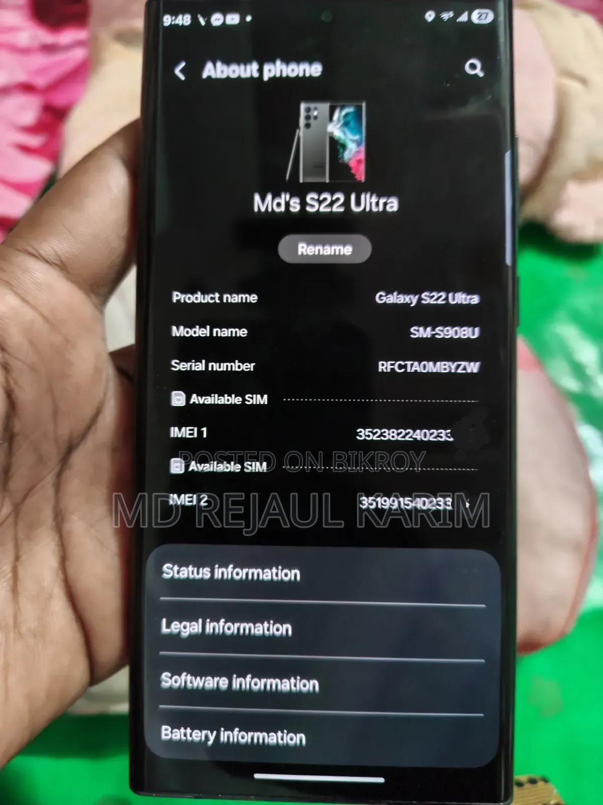 Samsung Galaxy S22 Ultra 128 GB Black