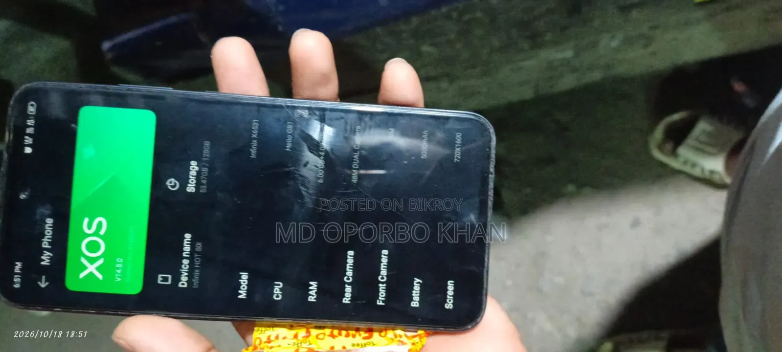 Infinix Hot 50i 128 GB Black