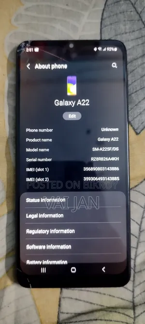 Samsung Galaxy A22 128 GB Black