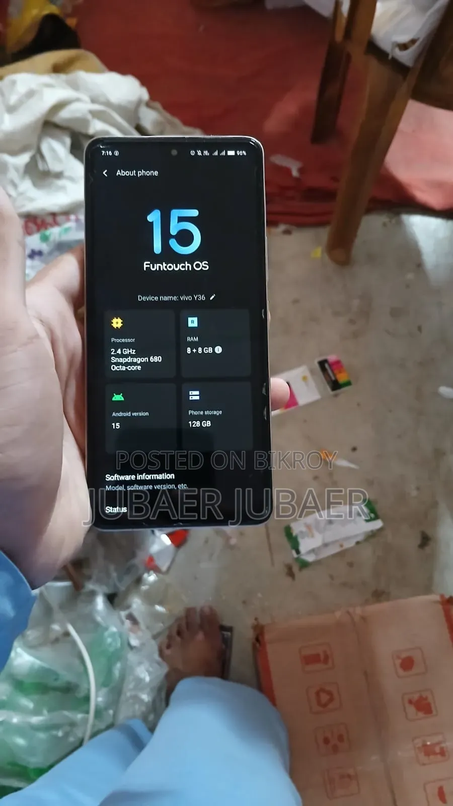 Vivo Y36 128 GB Rose Gold