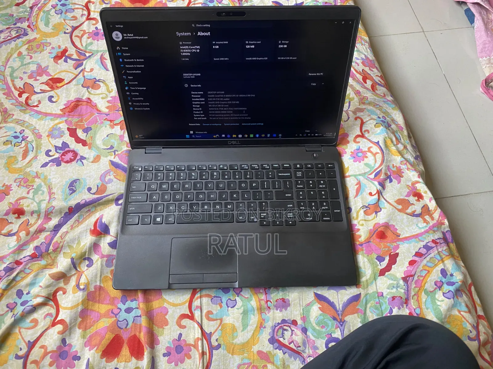 Laptop Dell Latitude 5500 8GB Intel Core i5 SSD 256GB