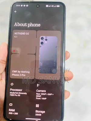 নাথিং ফোন সিএমএফ ফোন ২ প্রো ২৫৬ জিবি ব্ল্যাক