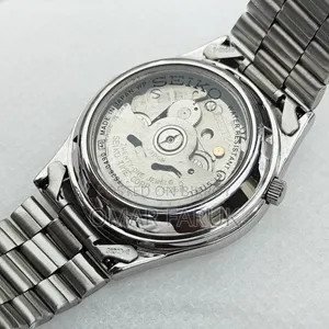 Seiko 5 Automatic 21 Jewels Japan Made – White & Gold Dial Watch 38 mm
