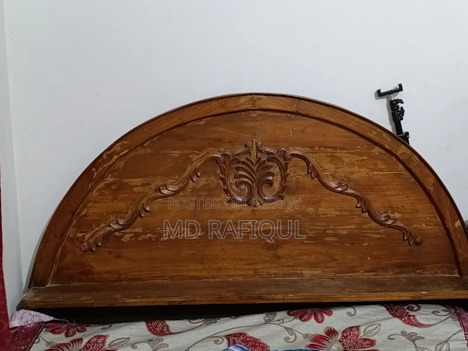 অরিজিনাল সেগুন কাঠের ডাবল বক্স খাট কিন্তু(৫ ফিট *৭ ফিট) মিরপুর ৬০ ফিট
