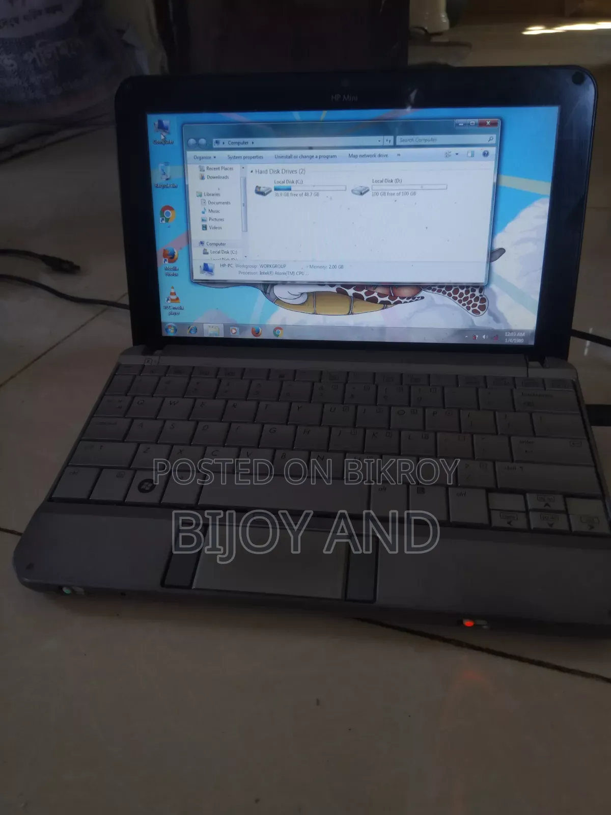 Laptop HP Mini 2133 4GB Intel Celeron SSD 350GB