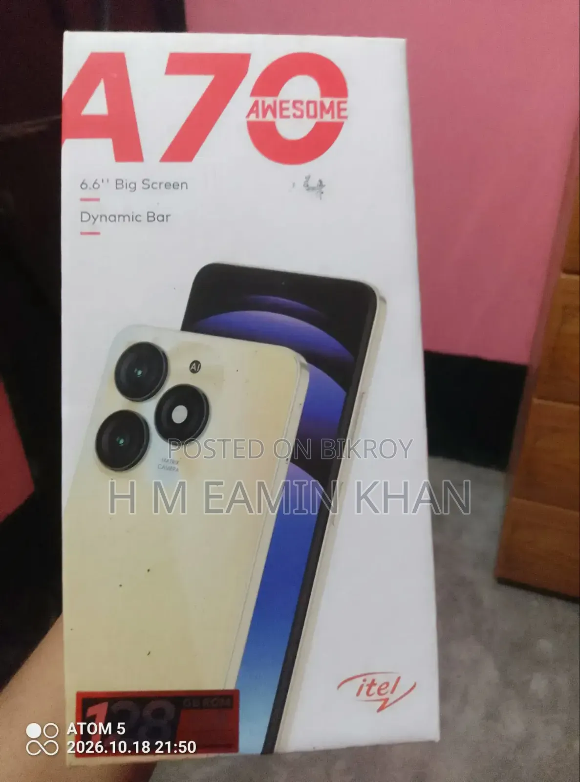 Itel A70 128 GB Gray