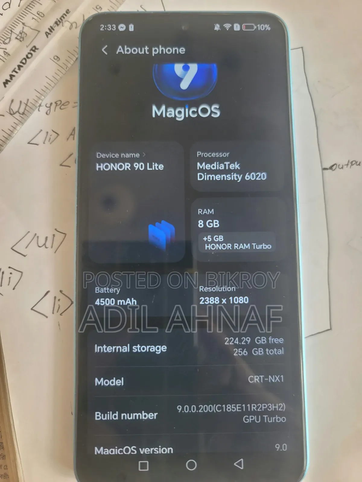 Honor 90 Lite 256 GB Blue