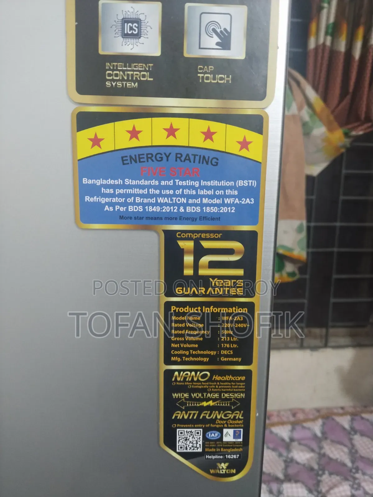 Walton Wfa-2a3 Gdel Sc(inverter) Fridge
