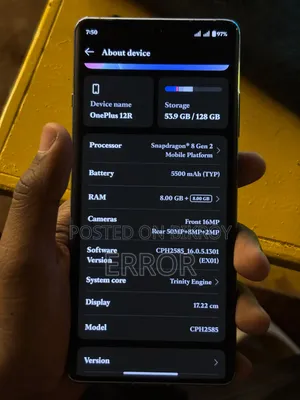 ওয়ানপ্লাস ১২আর ১২৮ জিবি ব্লু