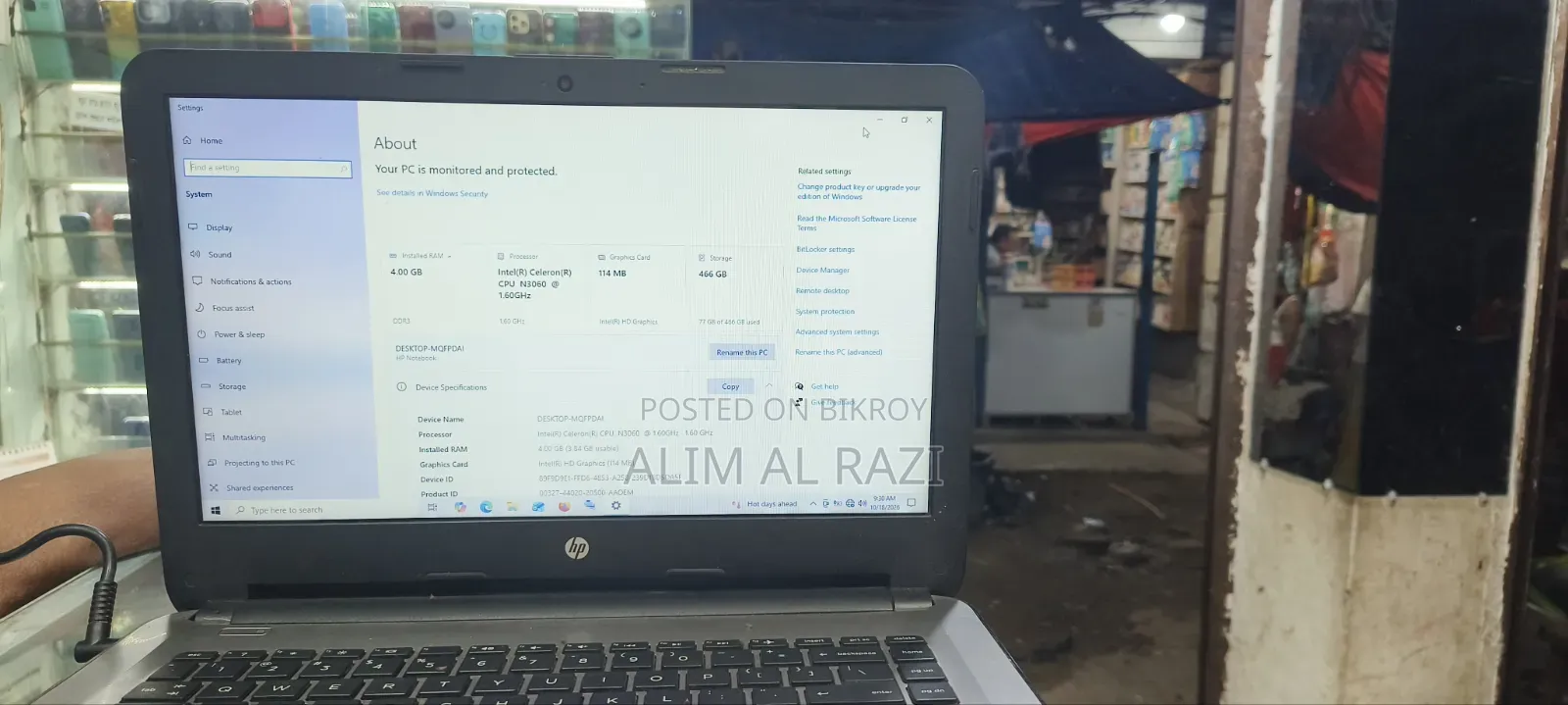Laptop HP 14-dq1025cl 4GB Intel Core i3 HDD 512GB