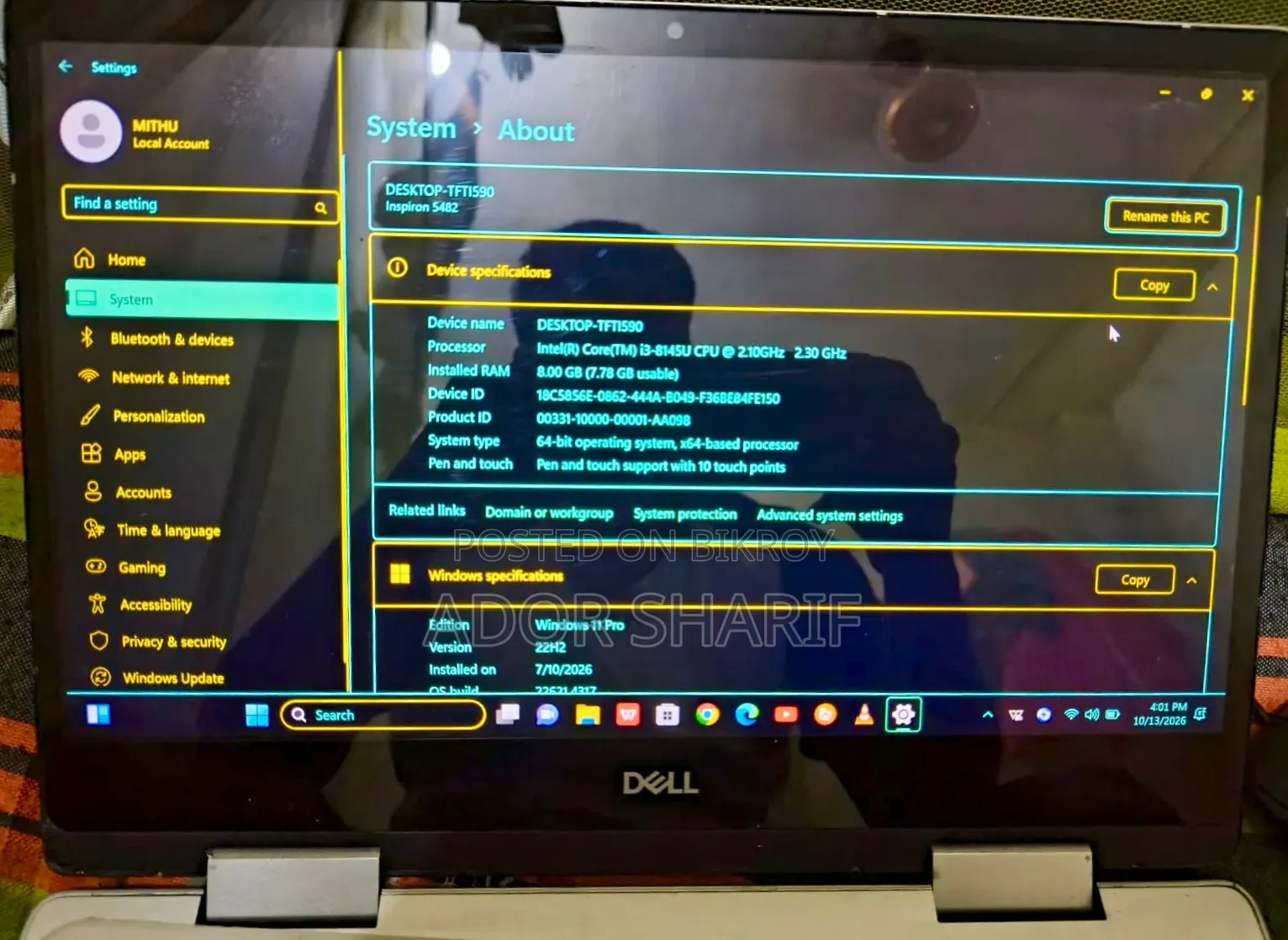Laptop Dell Inspiron 14 8GB Intel Core i3 HDD+SSD 1T