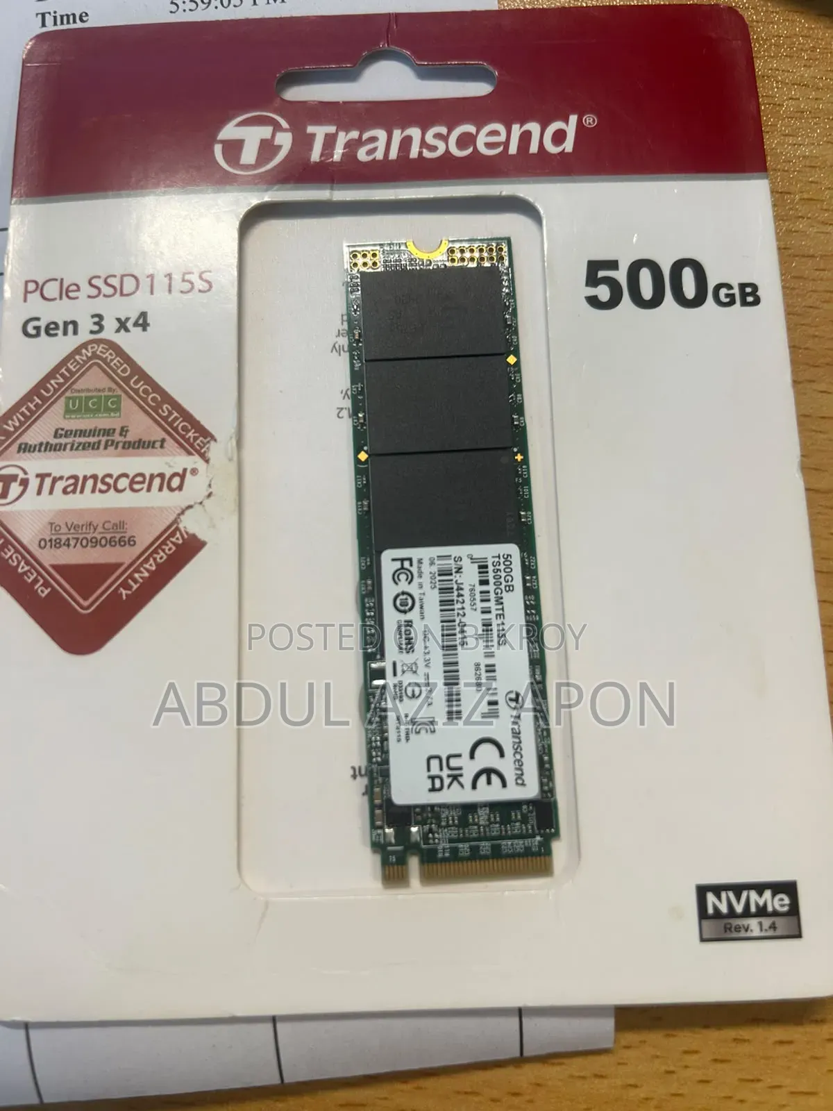 Desktop Computer 256GB SSD 500GB