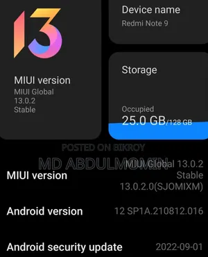 Xiaomi Redmi Note 9 64 GB Blue
