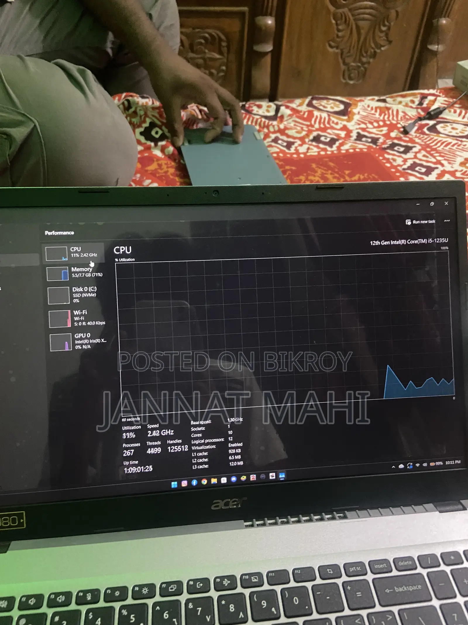 Laptop Acer Aspire 3 8GB Intel Core i5 SSD 500GB