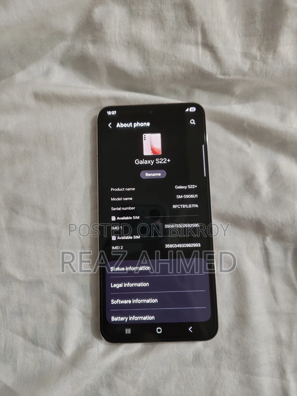 Samsung Galaxy S22+ 5G 128 GB Rose Gold