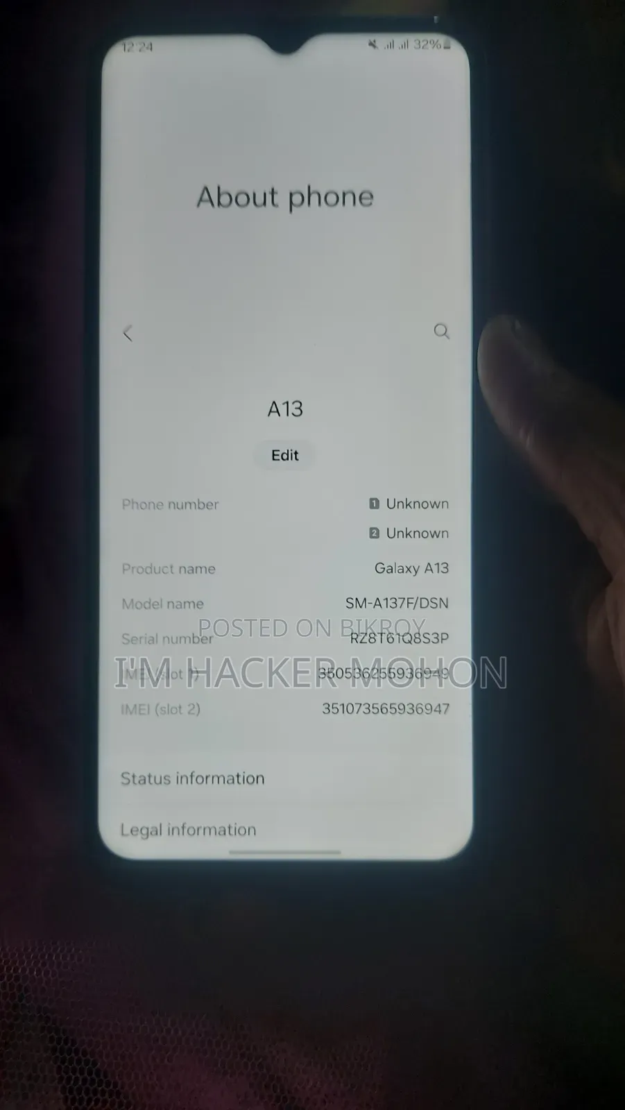 Samsung Galaxy A13 64 GB White