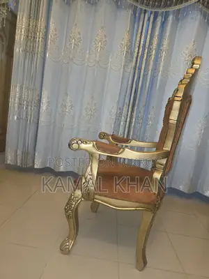 2 Golden Duco Painted Teak Wood Chairs for Sale