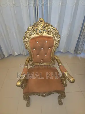 2 Golden Duco Painted Teak Wood Chairs for Sale