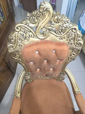 2 Golden Duco Painted Teak Wood Chairs for Sale