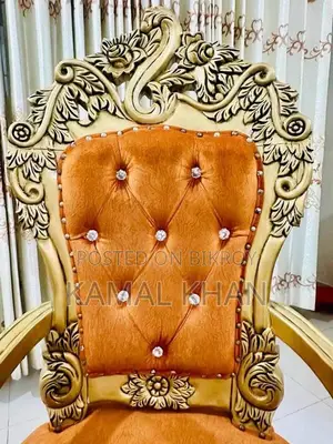 2 Golden Duko Painted Teak Wood Chairs for Sale