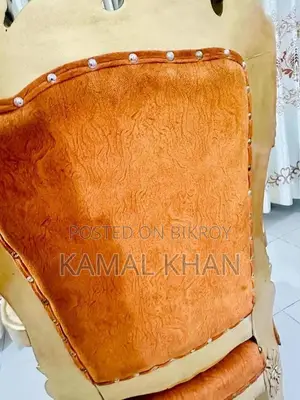 2 Golden Duko Painted Teak Wood Chairs for Sale