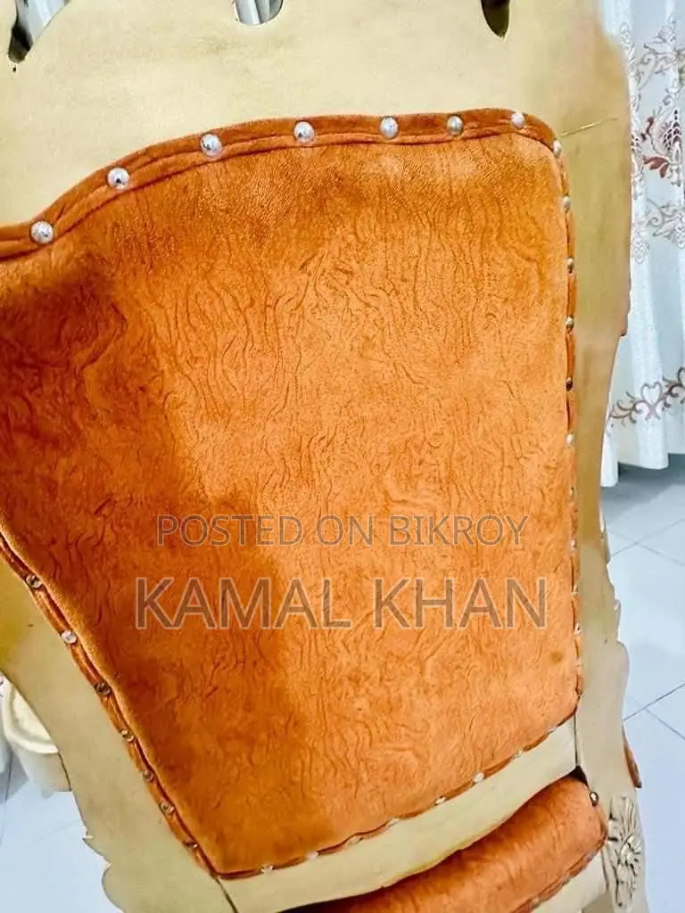 2 Golden Duko Painted Teak Wood Chairs for Sale