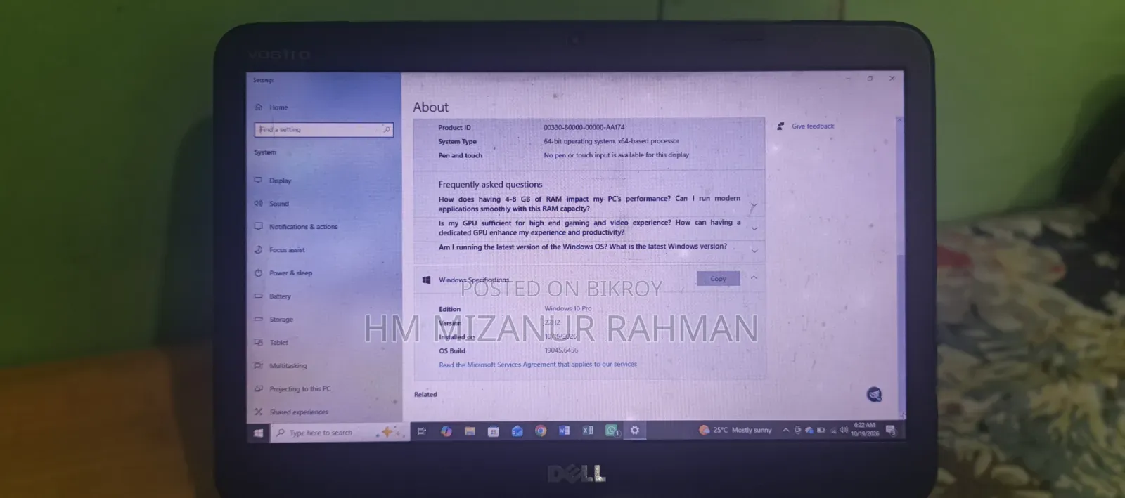 Laptop Dell Vostro 2420 4GB Intel Core i3 SSD 512GB