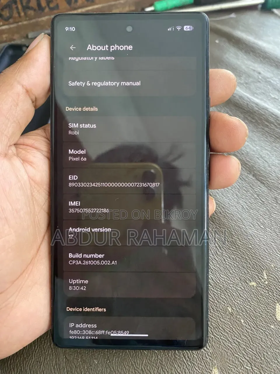 Google Pixel 6a 128 GB Black