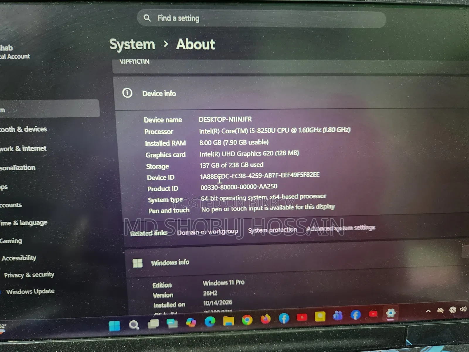 Laptop Sony VAIO 15E F15218SN 8GB Intel Core i5 SSD 256GB