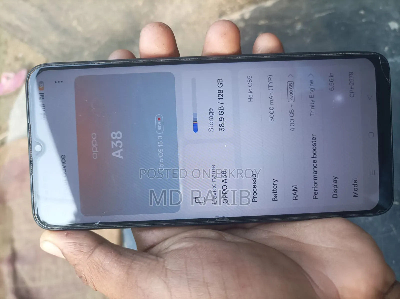Oppo A38 128 GB Black