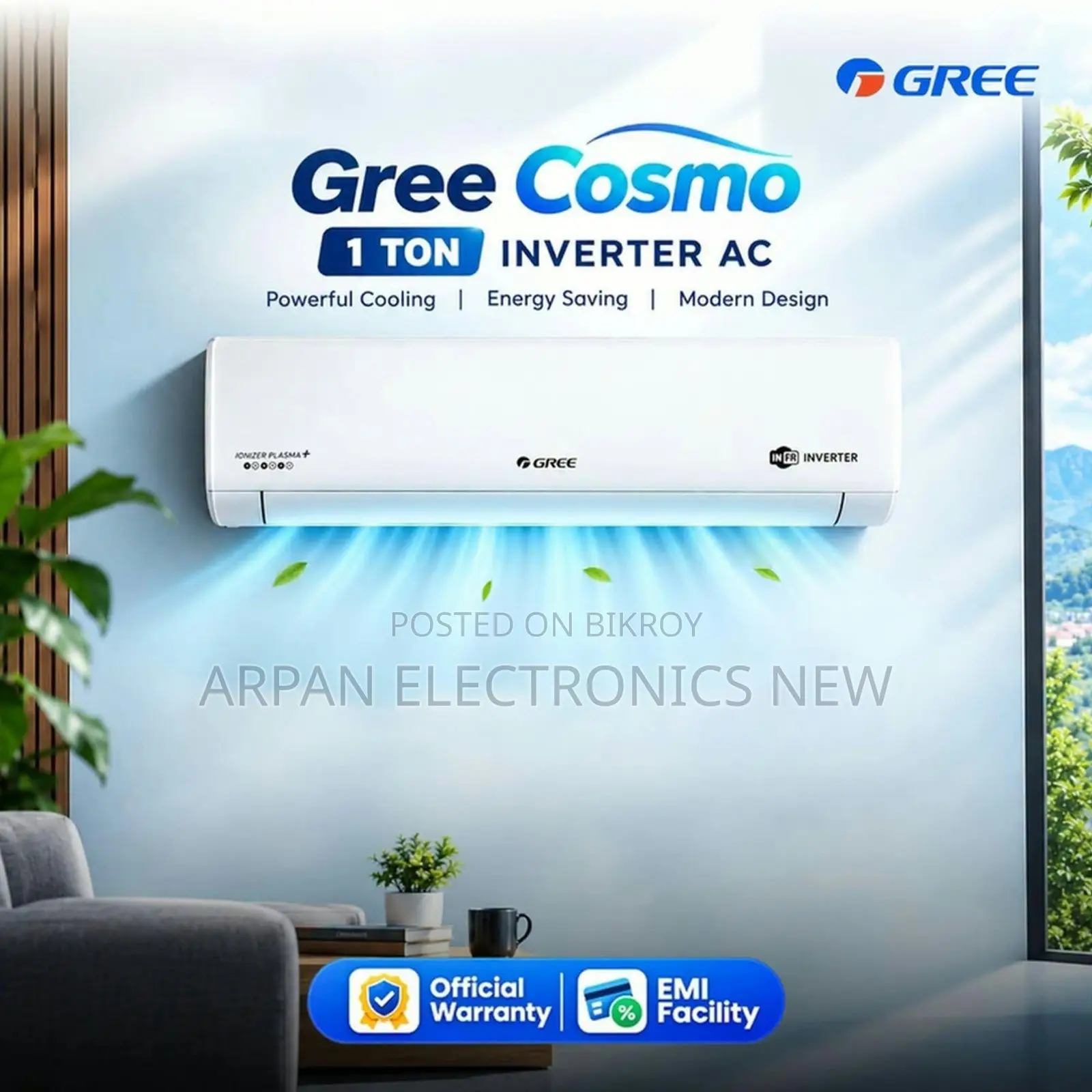 Gs-12xfv32- Gree Fairy Split Type Air Conditioner (1.0 Ton Inverter)