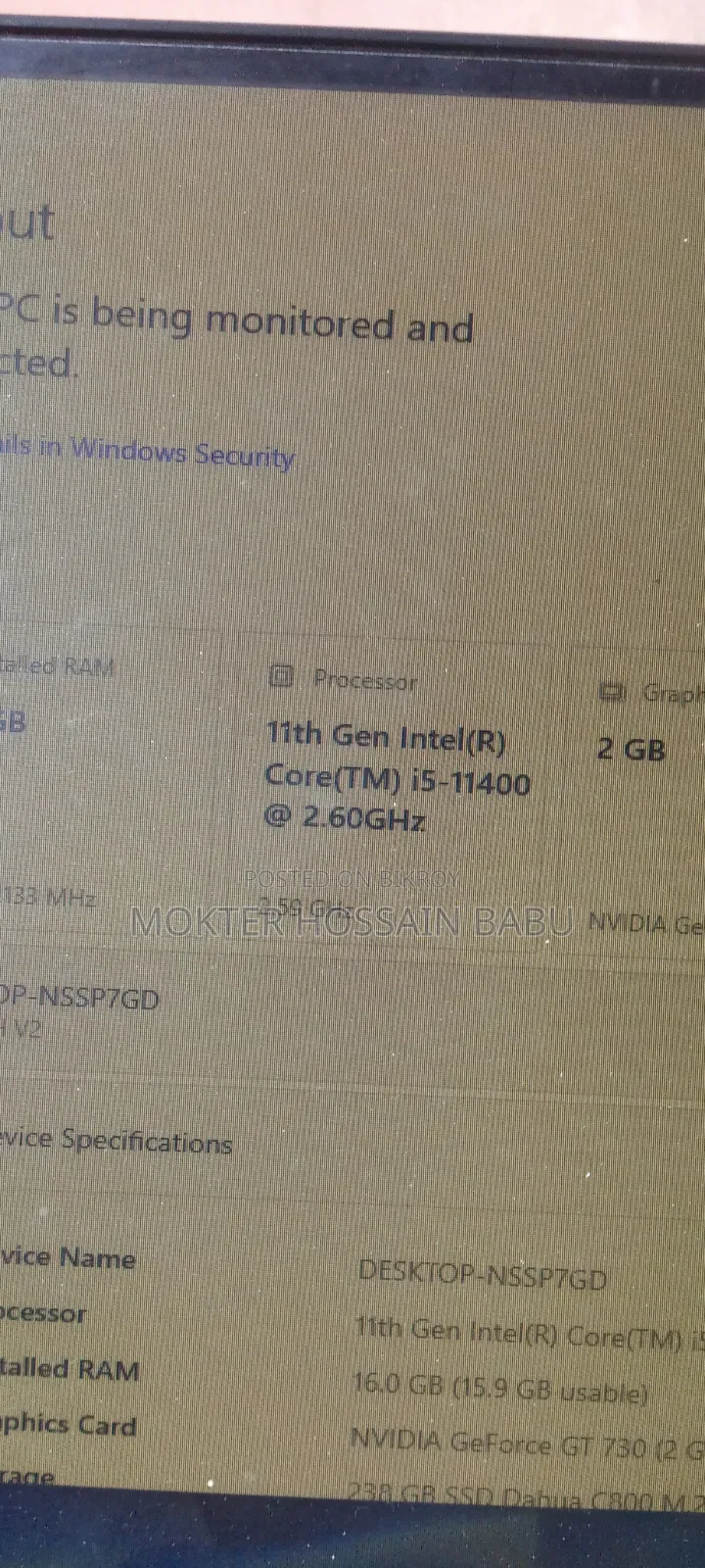 Intel Core I5-11400 11th Gen Processor