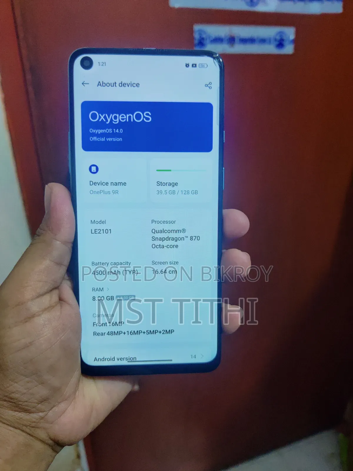 OnePlus 9R 128 GB Blue