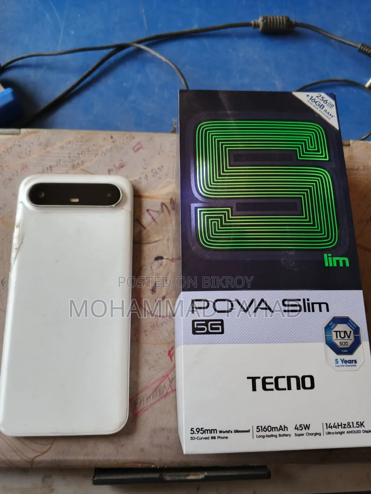 টেকনো পোভা স্লিম ফাইভজি ২৫৬ জিবি হোয়াইট