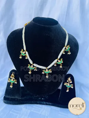 German silver jhumka and necklace combining traditional beauty!