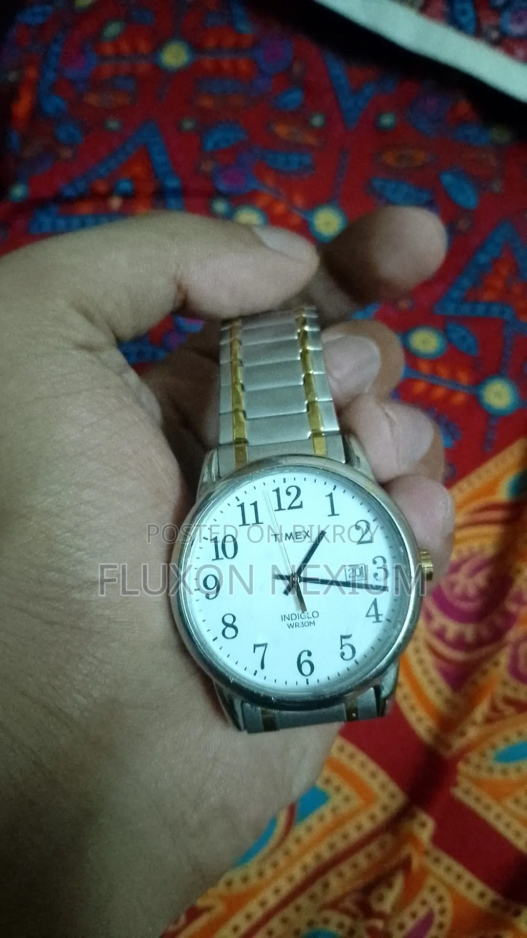 Timex Indiglo WR30M. Imported From USA. Flexible Belt Watch