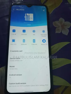 Tecno Spark 6 Air 64 GB Black
