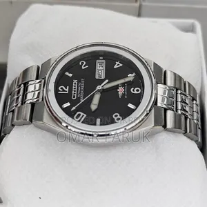 Vintage CITIZEN Automatic 21 Jewels Black Dial Men's Watch 38mm