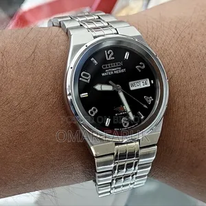 Vintage CITIZEN Automatic 21 Jewels Black Dial Men's Watch 38mm